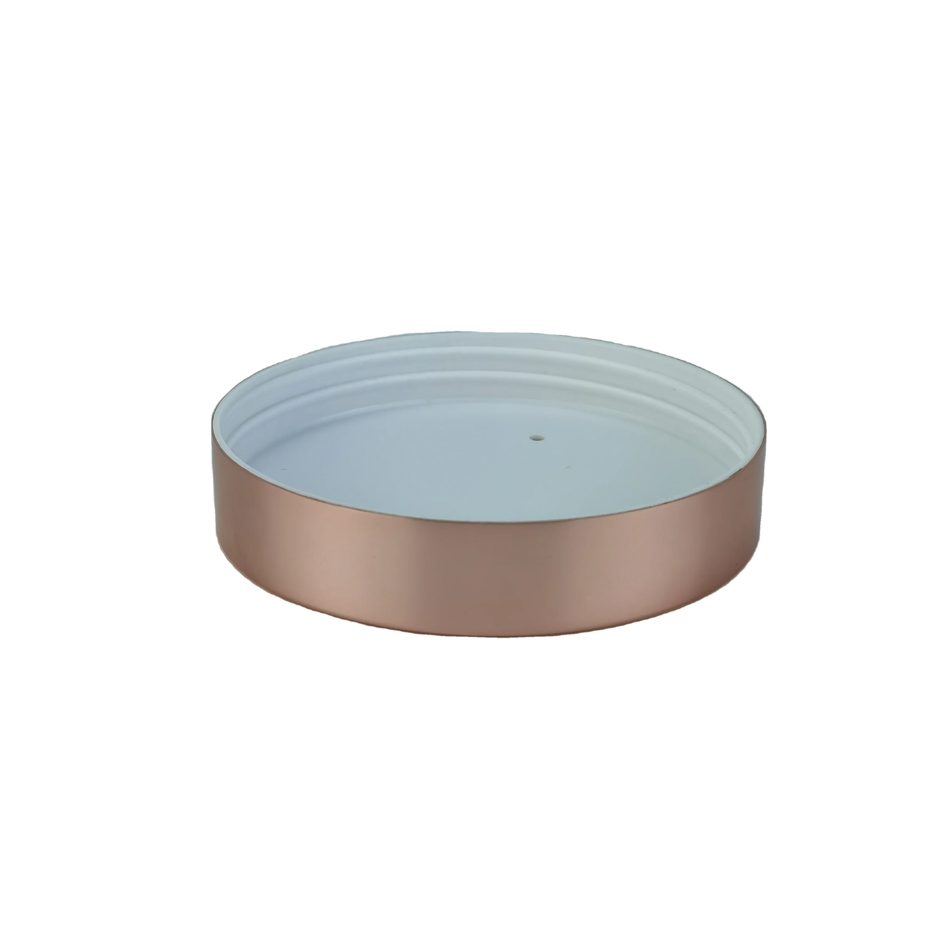 2019 китайский поставщик 89 мм алюминиевая пластиковая крышка для пластиковых банок под розовое золото