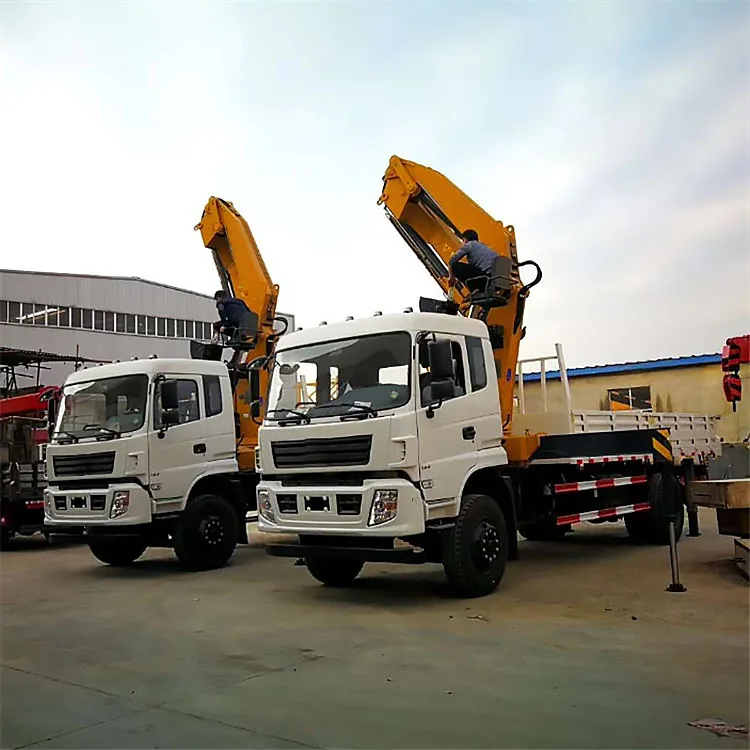 8X4 folding 12ton small  used truck mounted crane for sale crane mounted truck chengli
