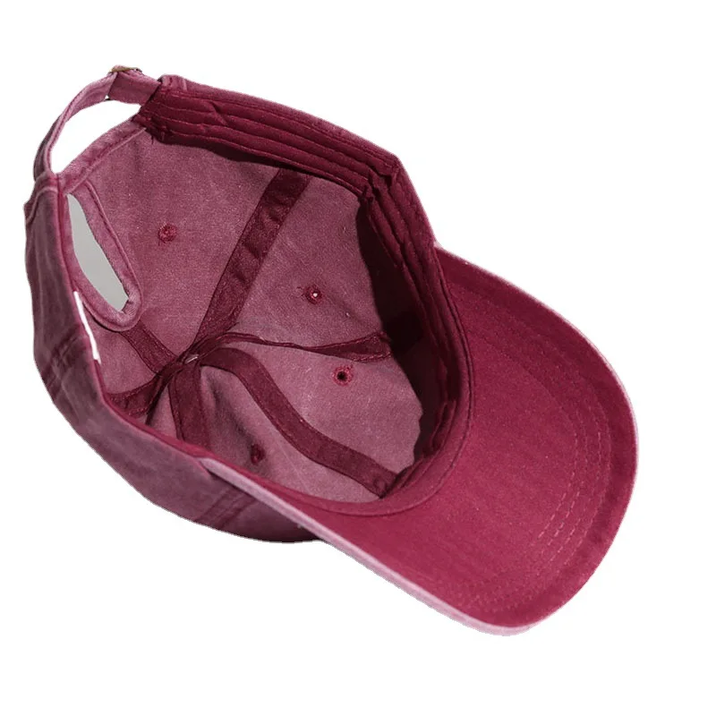 hot selling washed horse tail baseball cap, retro soft top casual duck hat, customizable logo