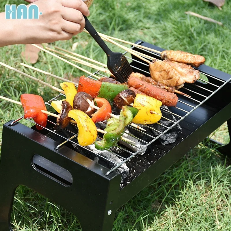 Маленький портативный уличный X-образный портативный гриль для кемпинга, складной гриль для барбекю на древесном угле