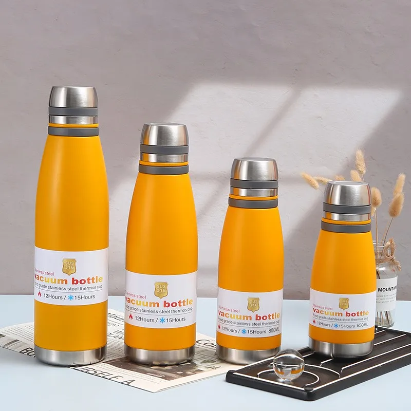 600ml Cute Belly Shaped Insulated Kids Water Bottles Stainless Steel Vacuum Flask with Rope