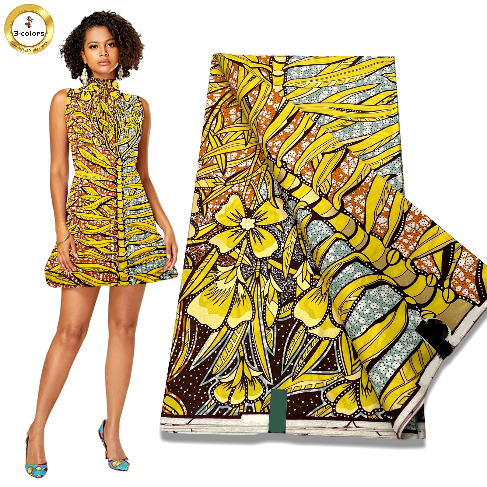 100% Cotton African Wax Prints Fabric Ankara Wax High Quality With Good Price