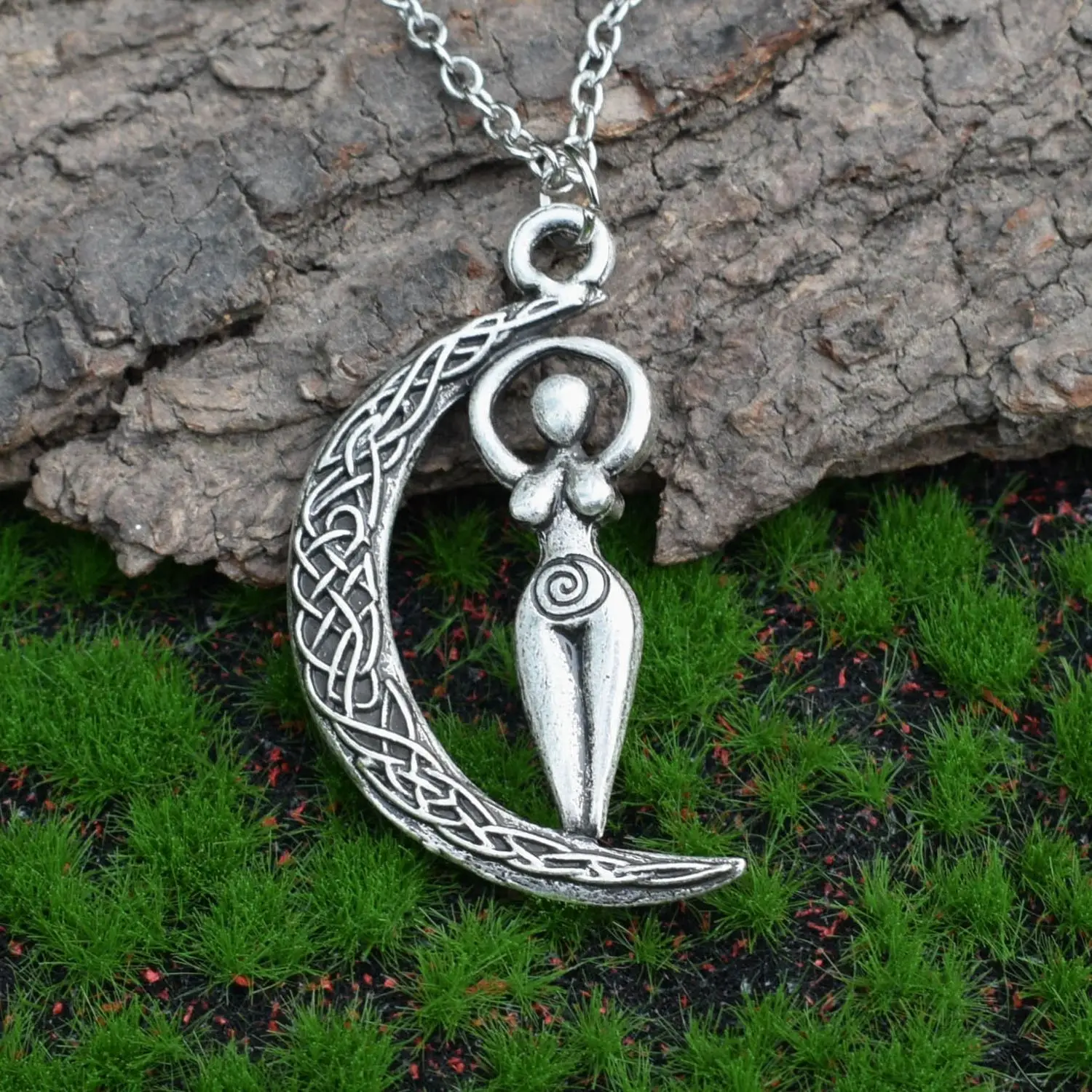 Wicca Moon Goddess Pendant Accessories For Women Necklace Pagan Amulet Wiccan Jewelry Dropship Suppliers