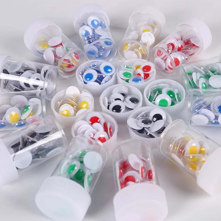 
Wholesale DIY Wiggle Googly Moving Eyes Self Adhesive Moving Toy Plastic Craft Eyes For Toys Plastic 