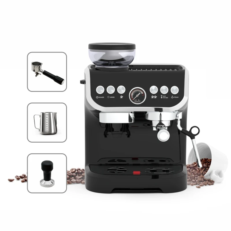 Real manufacture single serve milk coffee brewing machine manual espresso maker grinder for business