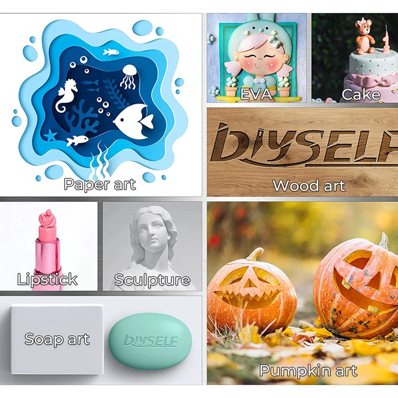 Homesun Multi-functional Precision Cake Carving Craft Knife With 5pcs Blades Diy Carving Craft Hobby Knife Razor Tool Set