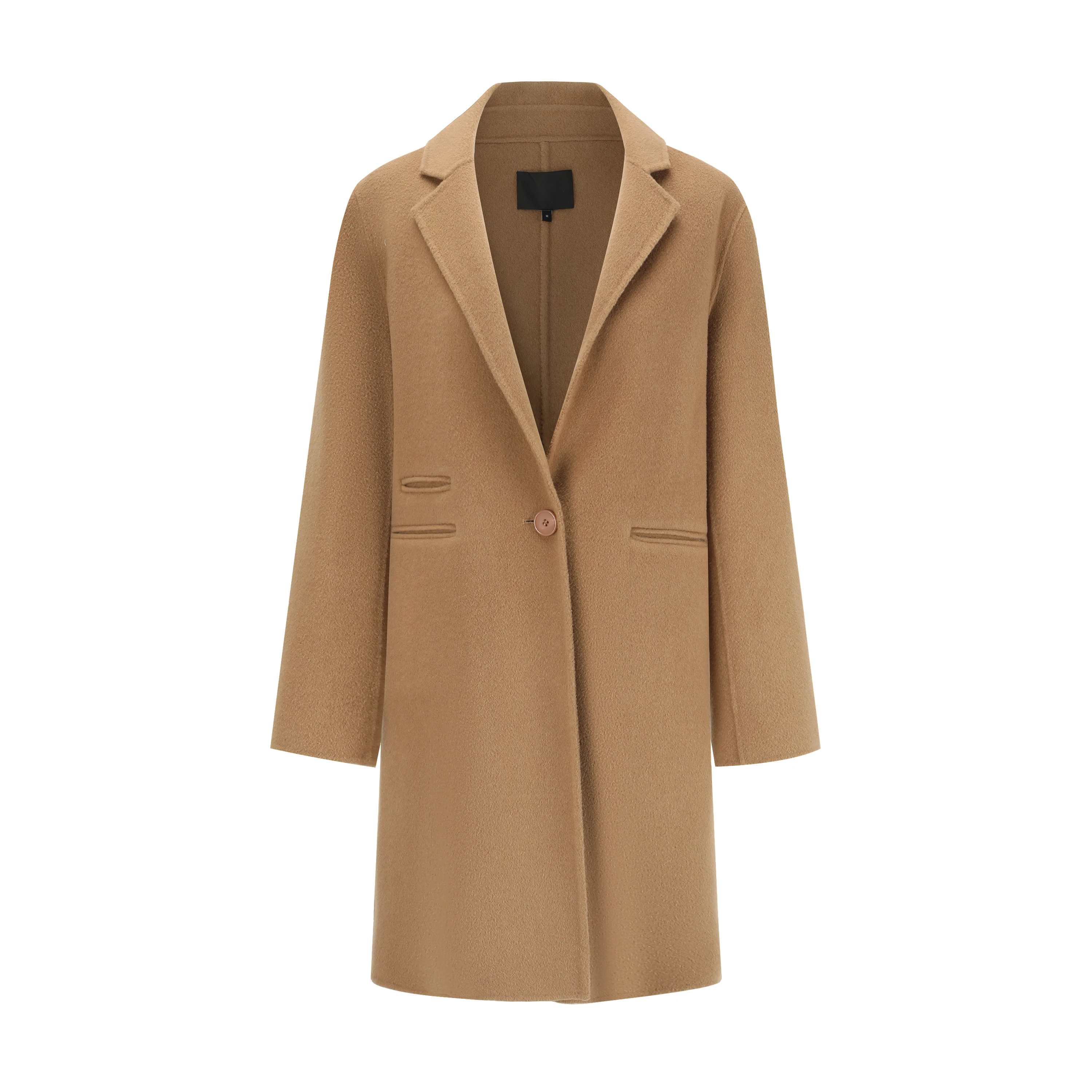 Basic Double Face Pocket Details Jacket Mid-length coat
