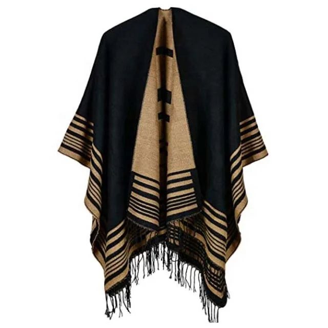 Open Front Women Sweater Capes 2022 Spring New Shawl Wrap Ponchos Fashion Female Cloak Capes Knitting