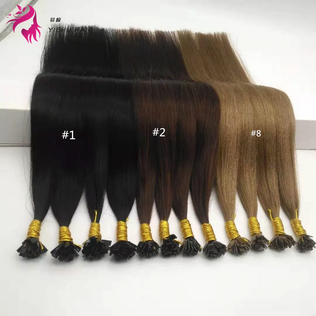 Wholesale price 100% virgin Human Italy Keratin Prebonded Hair Extensions U/V/I/X/Y/Flat Tip Hair Wholesale hair vendors