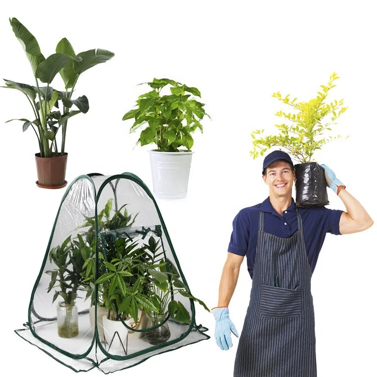 Foldable portable home gardening greenhouse succulent flower and grass rain-proof insulation cover insect butterfly rearing cage