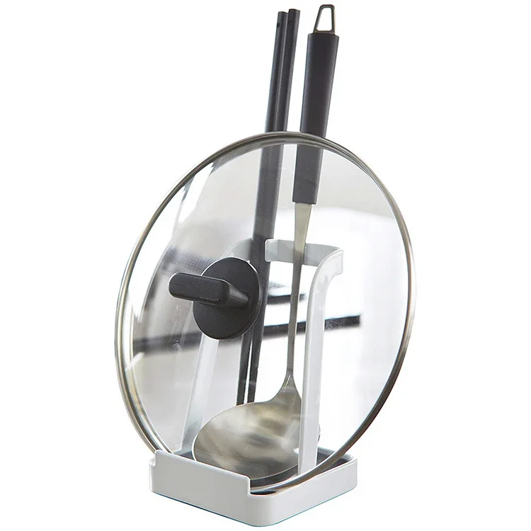 simple kitchen storage rack Stand Spoon Rest And Pot Lid Holder