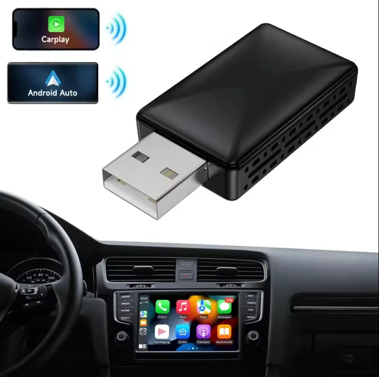Hot Sale CarPlay Wireless Adapter Universal Car Wireless youtub Carplay android auto Dongle Factory Wired usb adapter for car