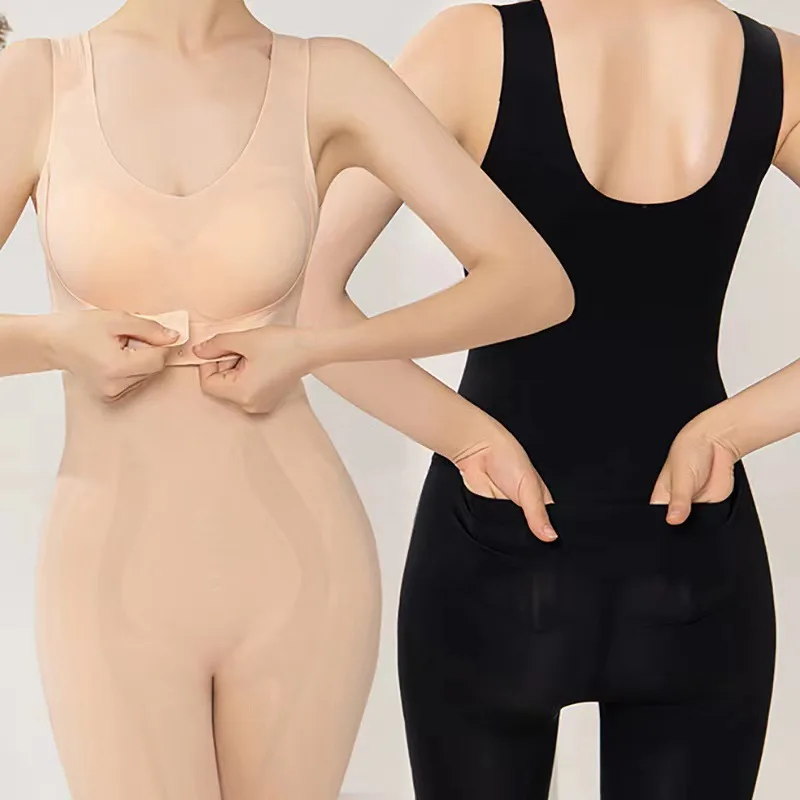 front Open One-piece Abdominal Compression Slimming Zero Sense Body shapwear