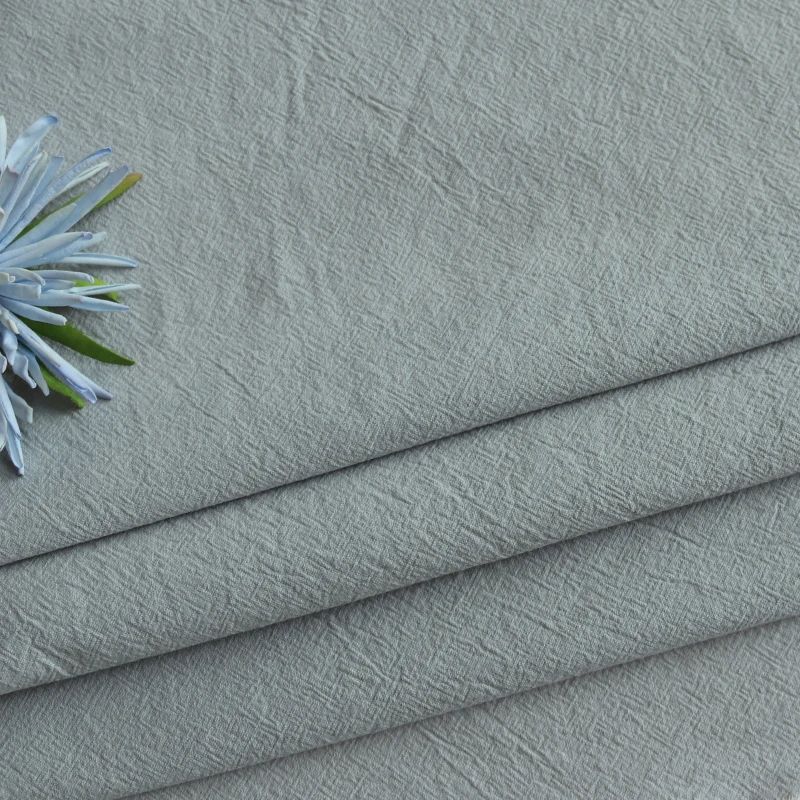 Fast delivery custom solid color clothing sand washed shirt fabric 100% cotton for garment