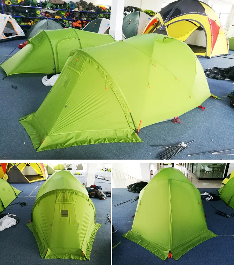 Private Label Professional Waterproof Folding Mountain Tent Windproof High Stability with Snow Skirt Alu Pole