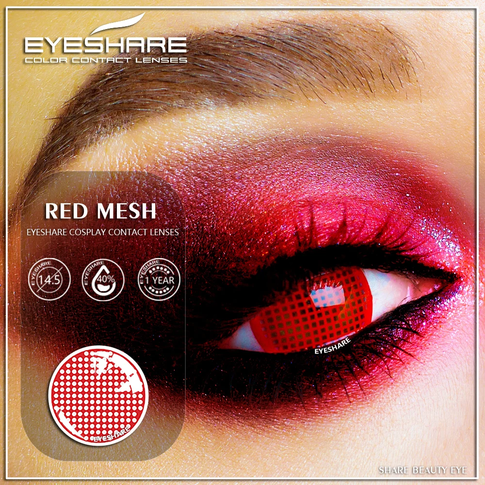 EYESHARE Custom 1Pair(2pc) COSPLAY yearly Color Lenses Hallowmas Acuvue Oasys Colored Eye Contact Lenses Fresh Lens