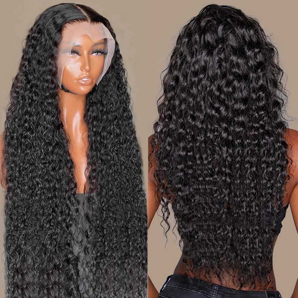 Natural hair products vendors deep curly 13X4 lace front human hair wigs,Cuticle Aligned women  virgin body wave Full Lace wig