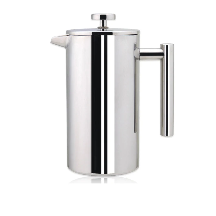 
WeVi 800ml Coffee Plunger 18/8 304 Double Wall Stainless Steel Cafetiere French Press With Filter 