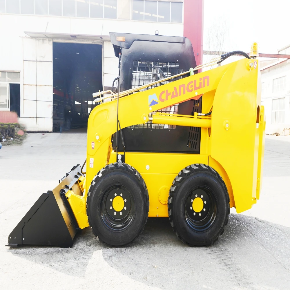 4 In 1 Bucket Mini Skid Steers Compact Utility Loaders Earthmoving Machinery Tracked Skid Steer Loader