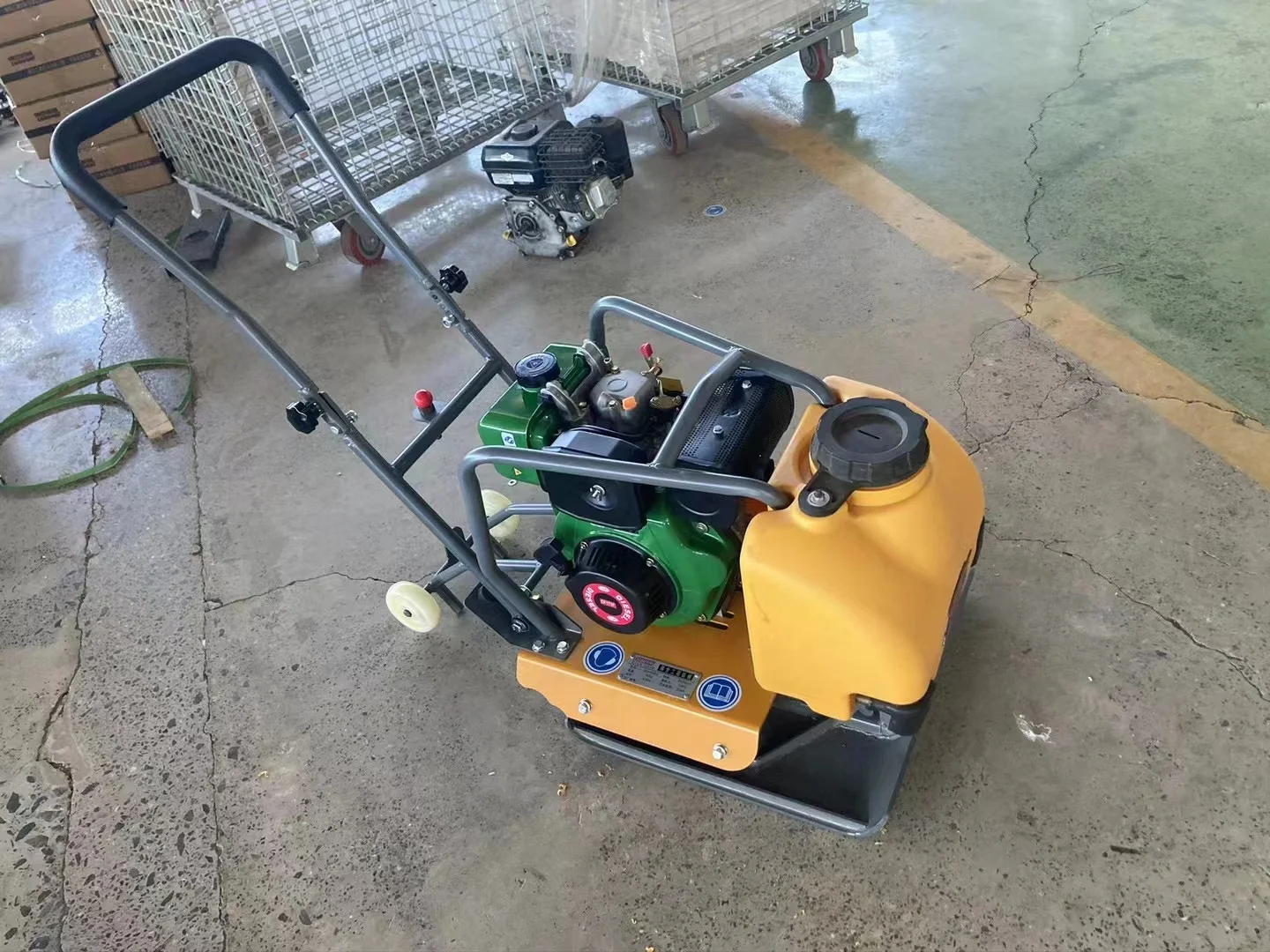 Electric gasoline diesel power vibratory plate compactor c90 machine for sale