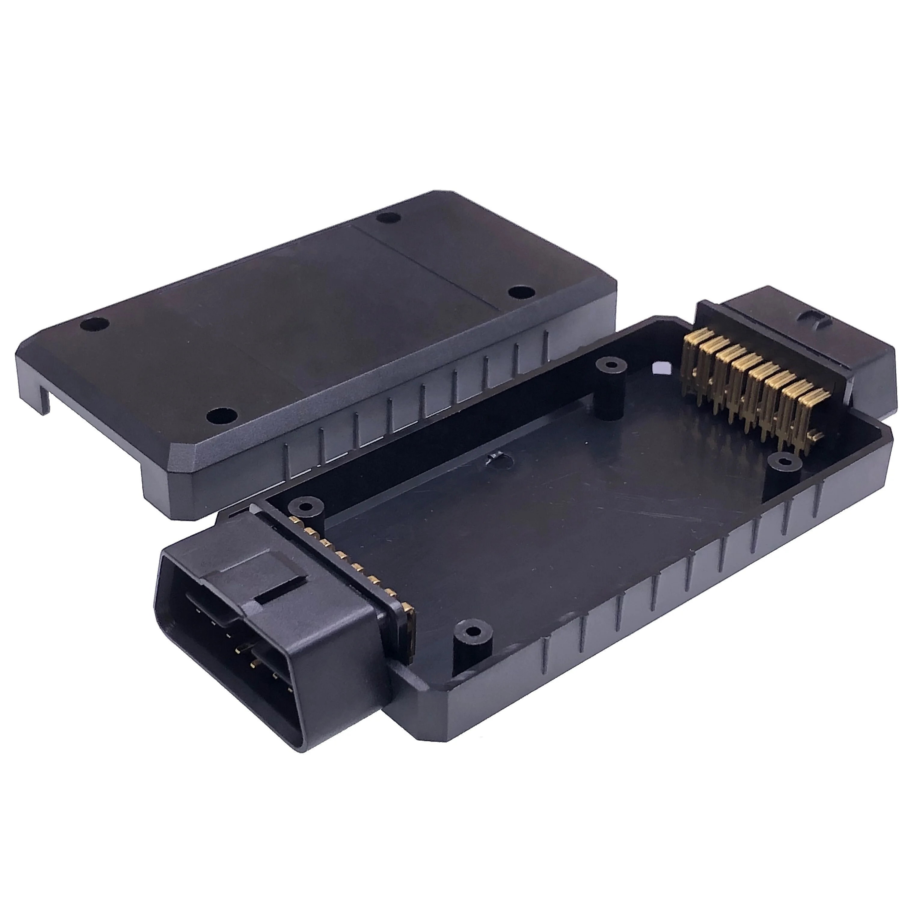 New Style OBD2 Enclosure 16PIN OBDII Male and Female Connector with Case for PCB Design