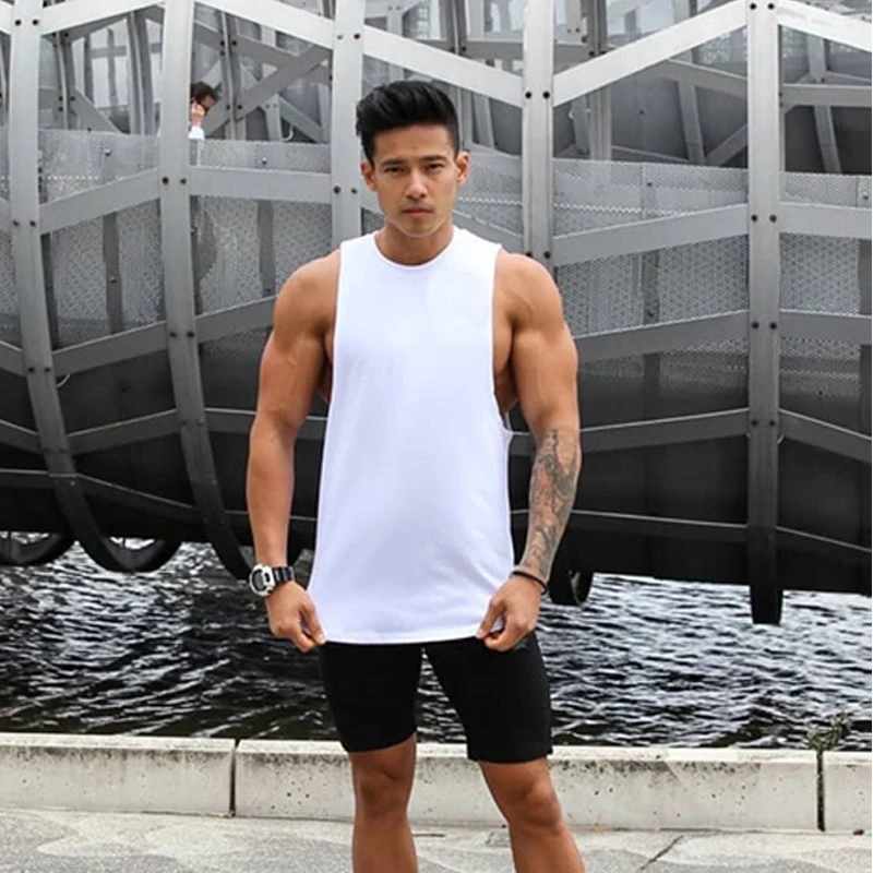 Good quality wholesale mens sport tank gym tank top men gym fitness vest