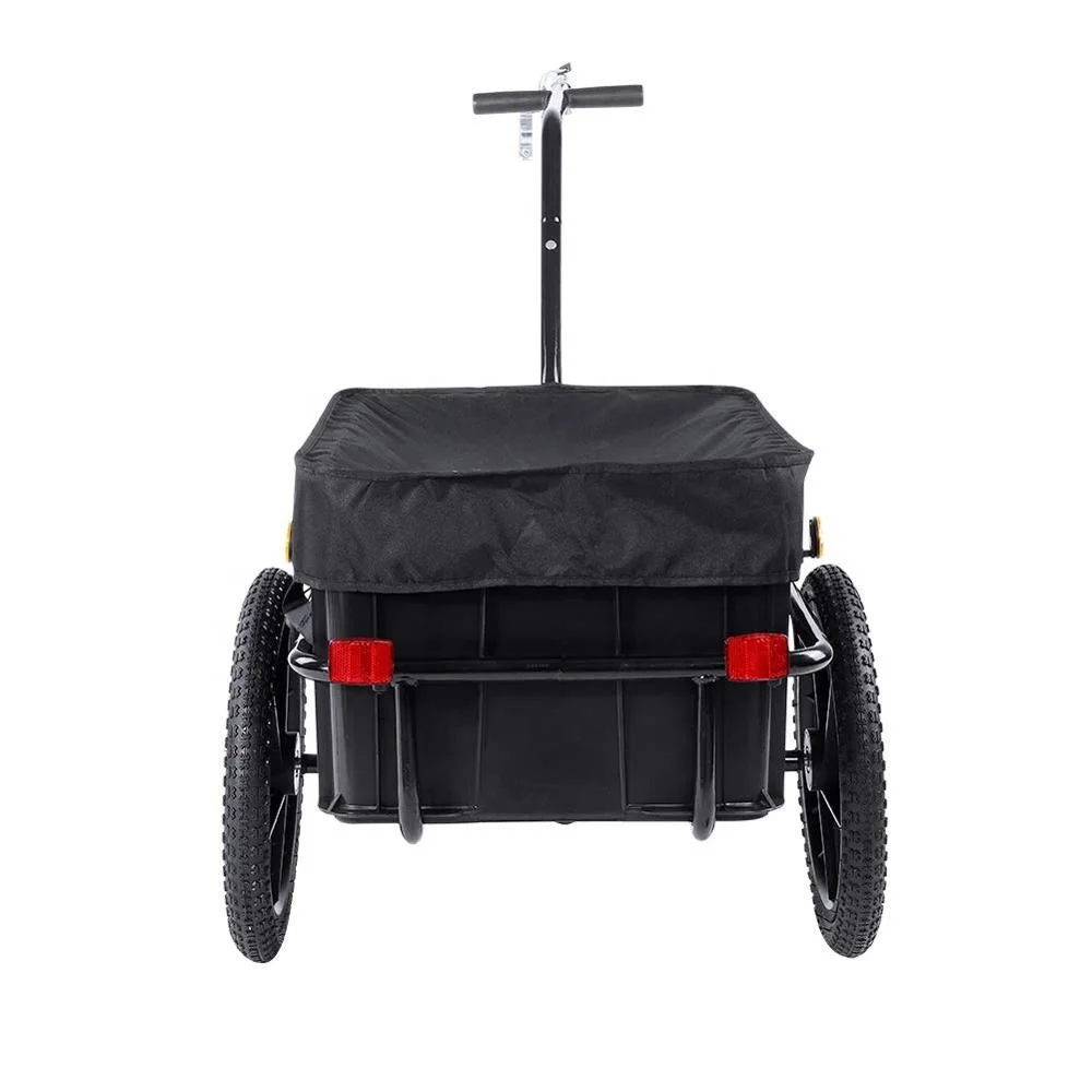 Bicycle Cargo Trailer, 70L Outdoor Foldable Cargo Trailer Bike Trolley Cart Storage Handle Luggage Carrier
