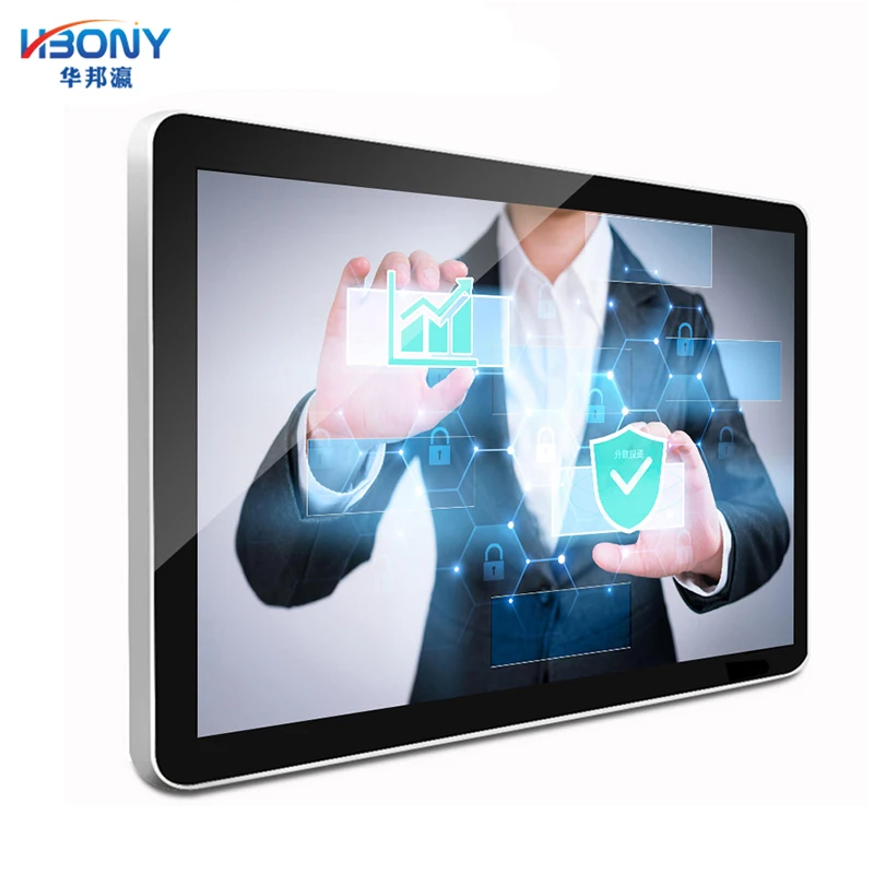 
PCAP touch 27 inch wifi speakers built in LCD screen touch panel displays 