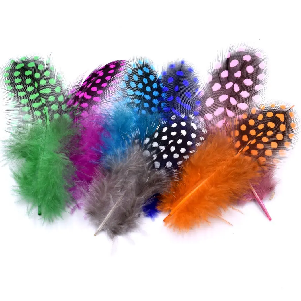 Оптовая продажа, окрашенные различные цвета, морское перо для рыбалки нахлыстом, натуральные перья для цесарки, украшение шляпы