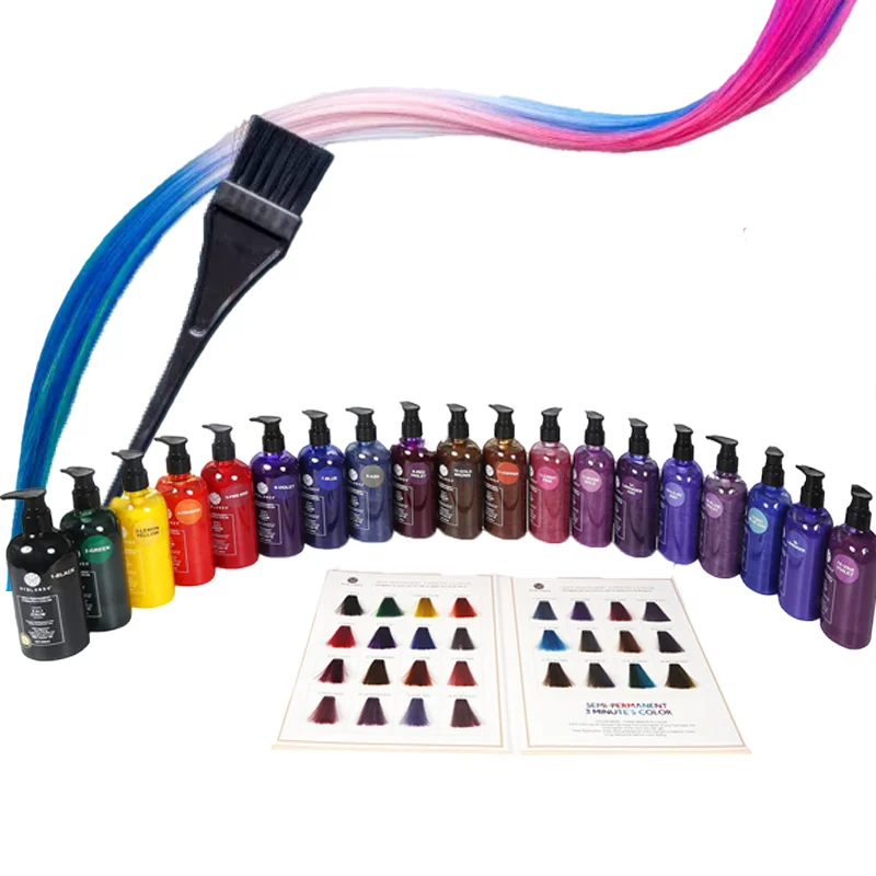 African Wholesale Ammonia Free and Low Odor Technology Semi Permanent Color Hair Shampoo Treatment