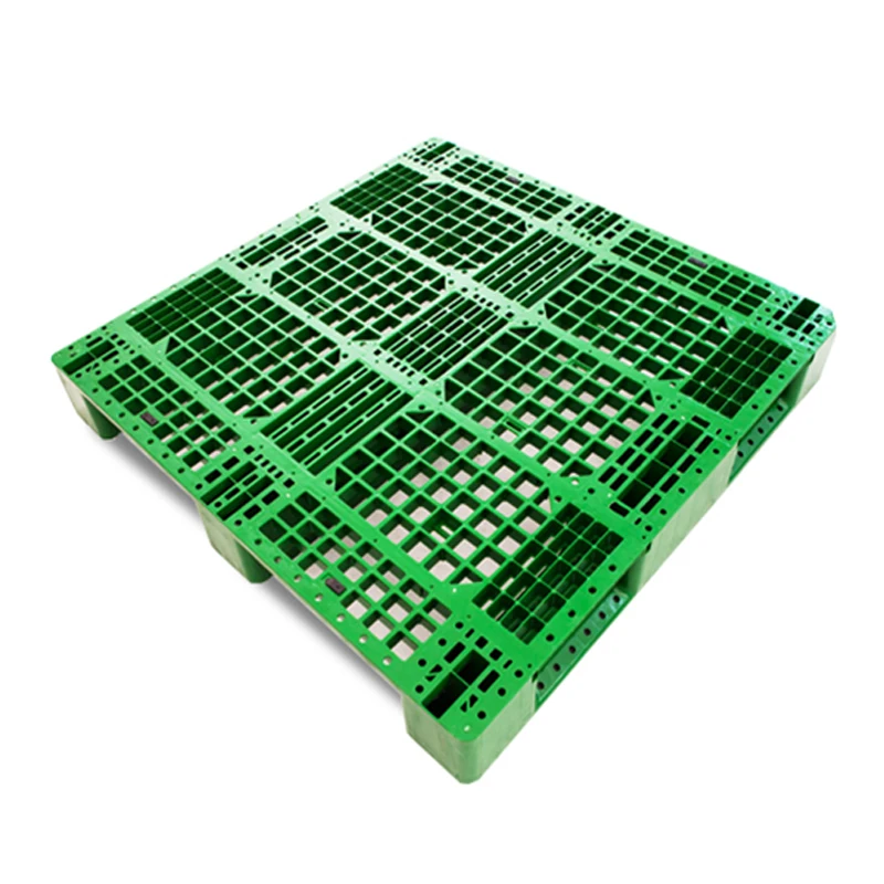 Heavy Duty OEM Single Face/Side Steel Reinforced Durable Use Four Way Entry Industrial Nestable HDPE Euro Plastic pallet