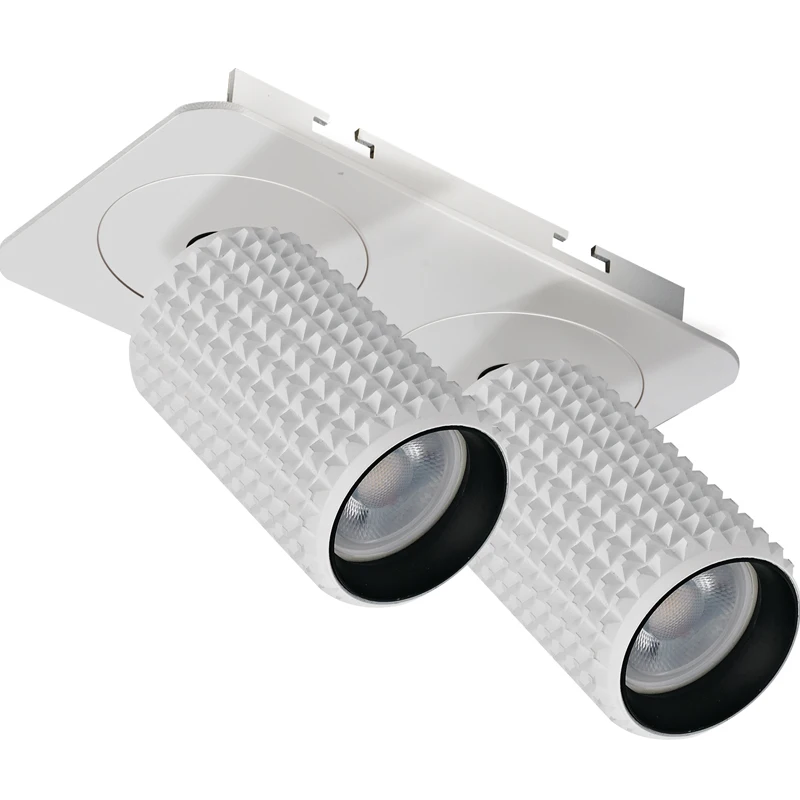 GU10 Rail Light Lamp Housing Aluminum Adjustable Three-Headed Corn-Shaped G5.3, GU10, MR16 Rail Guide Lamp Shade
