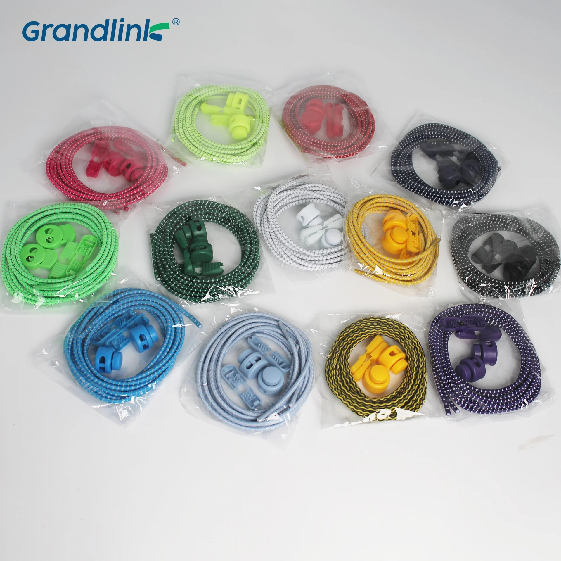 Custom Round Polyester Reflective Shoe Laces Lazy Shoelaces No Tie Elastic shoelace Outdoor Sports elastic shoelaces