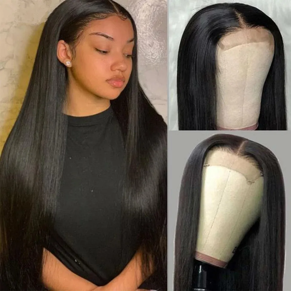 Hot Selling Fashionable natural colored 13*4 transparent swiss lace frontal human hair wigs for black women hd lace frontal wig