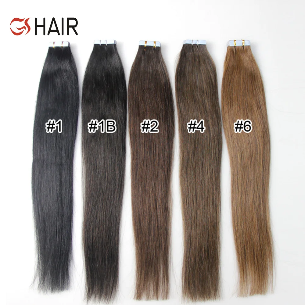 GS Wholesale Tape In human Hair Extensions,Double Drawn Hair Tape In Hair Extensions,Tape In Hair Extention/Invisible Tape