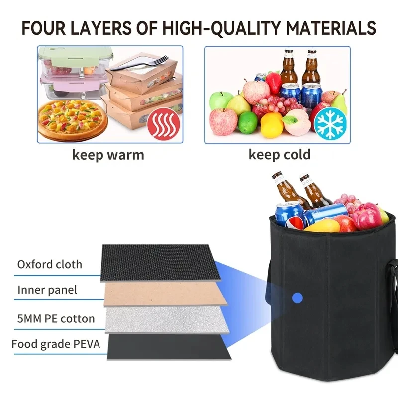 Foldable Bearing 4 Layer Leak Proof Insulated Bag Tote Beer Cooler Bag Leakproof Insulated Beach Wine Lunch Cooler Bag