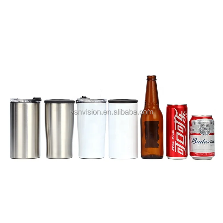 Acceptable Laser Engraving 3D Printing Silk Printing 12oz Wholesale Price Slim Tank Cooler, Stainless Steel Tank Cooler