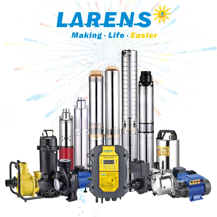 Larens 2200 Вт Солнечный насос для глубоких скважин 3 дюймов пластиковый импеллер скважинный работающий на постоянном токе от солнечных