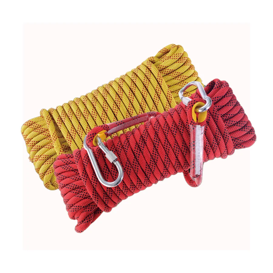 Customized Heavy Duty10mm 48 inner core Outdoor Wear Resistant Emergency Rescue Braided Rock Climbing Ropes