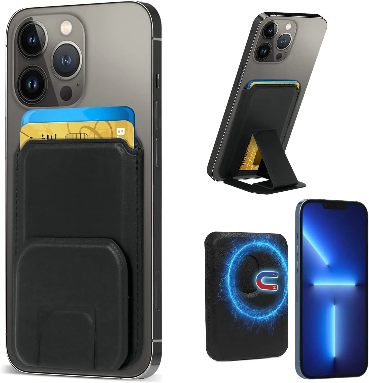 Лидер продаж 2022 чехол-подставка для карт Магнитный кожаный кошелек с Magsafe Iphone