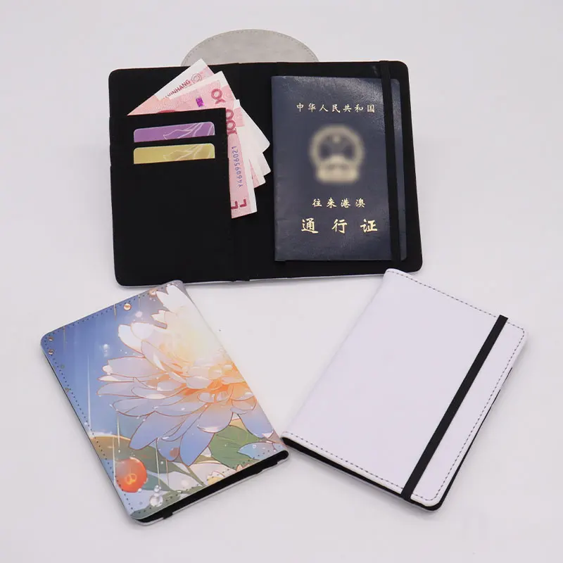 Hot Sale Travel Organizer Waterproof PU Leather Passport Wallet Case with Sublimation Visa Passport Holder