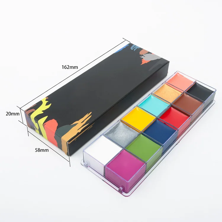 Beautiful Girl Woman Neon Nude Art Body Face Painting Zombie Make Up High Pigment Painting For Halloween