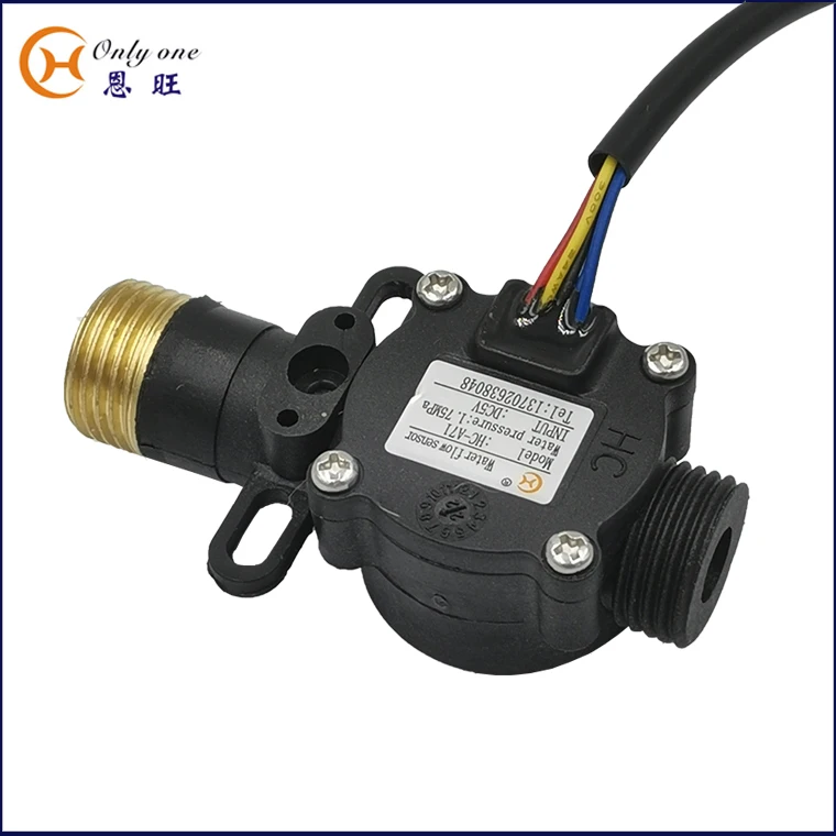 Hall Effect Flow Meter G1/2 Sensor Water Flow Magnetic Temperature Flow Sensor