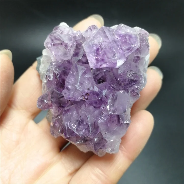 Высококачественный натуральный виноградный аметист кварцевый кристалл Кластерные геоды для
