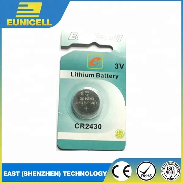 High quality 3V CR2430 Lithium battery & Button cell batteries with PCB pins tabs