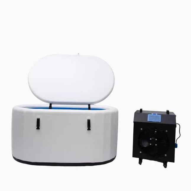 Custom Logo inflatable portable cold water bathtub ice barrel cold cold plunge tub kit with cooler