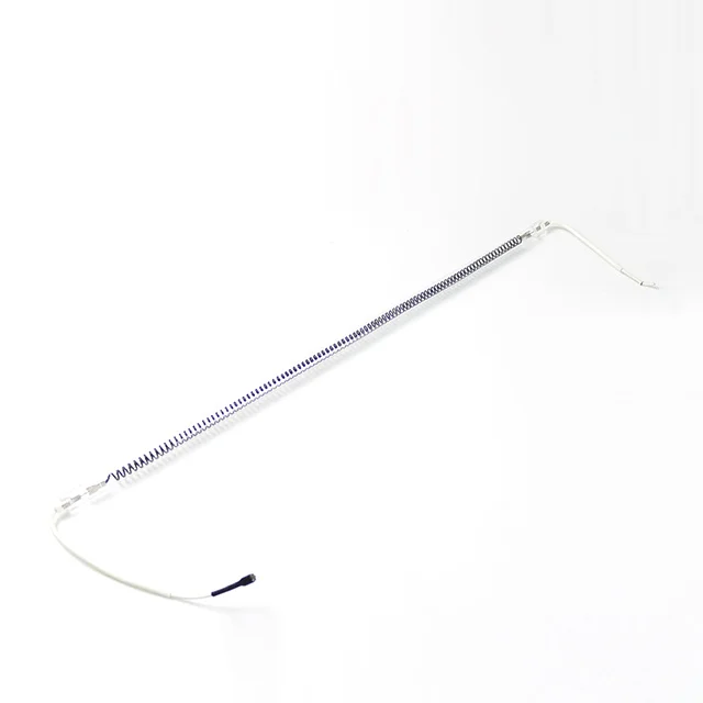 Transparent infrared halogen quartz heater electric heating element