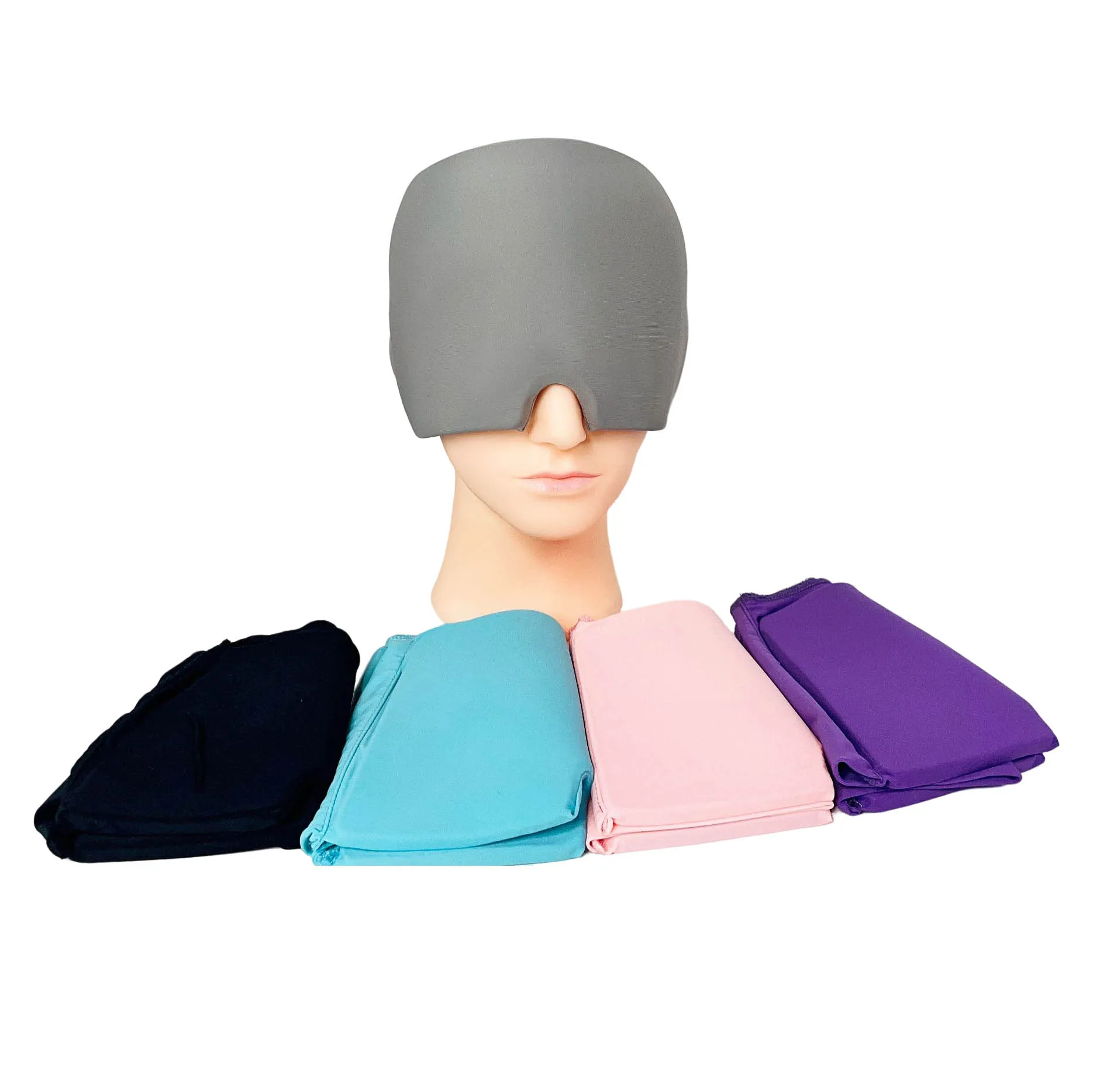 Migraine Ice Head Wrap, Headache Relief Hat for Migraine Cap for Tension Migraine Relief Cap Stress Relief Cold Compress