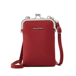2021 high quality women mini shoulder bag  fashionable phone pouch with long straps