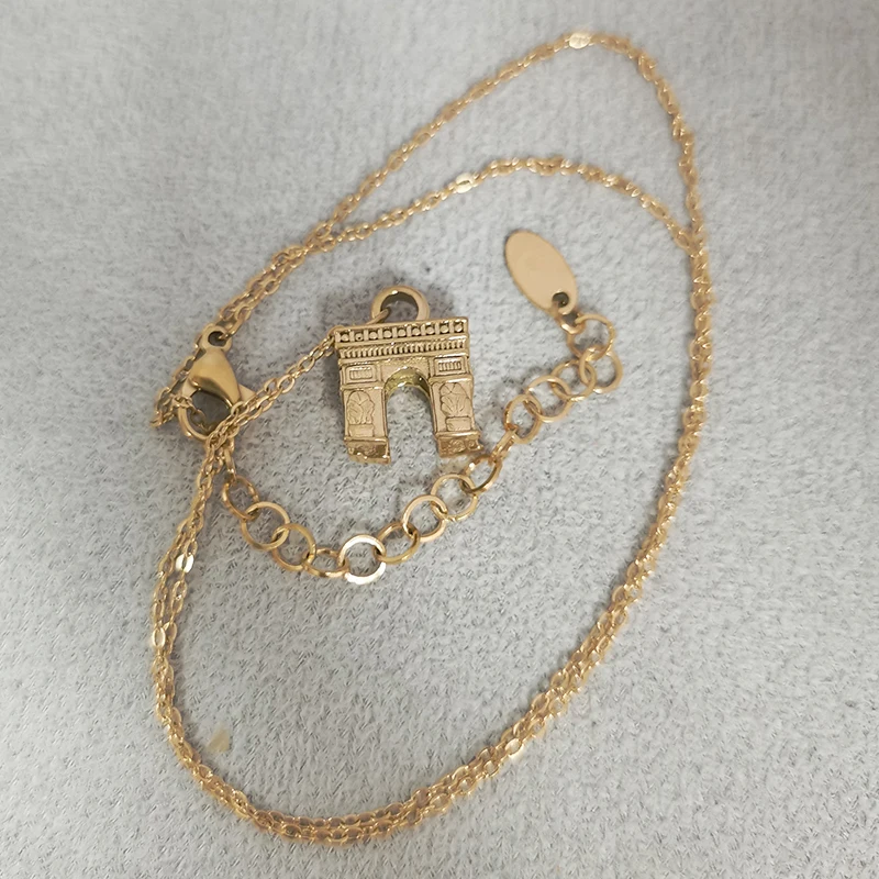 18k Gold Plated Stainless Steel Pendant Women Fashion Fine Jewelry Necklaces